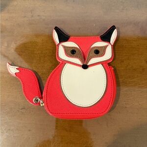 Kate Spade Red and Cream Fox Wristlet
